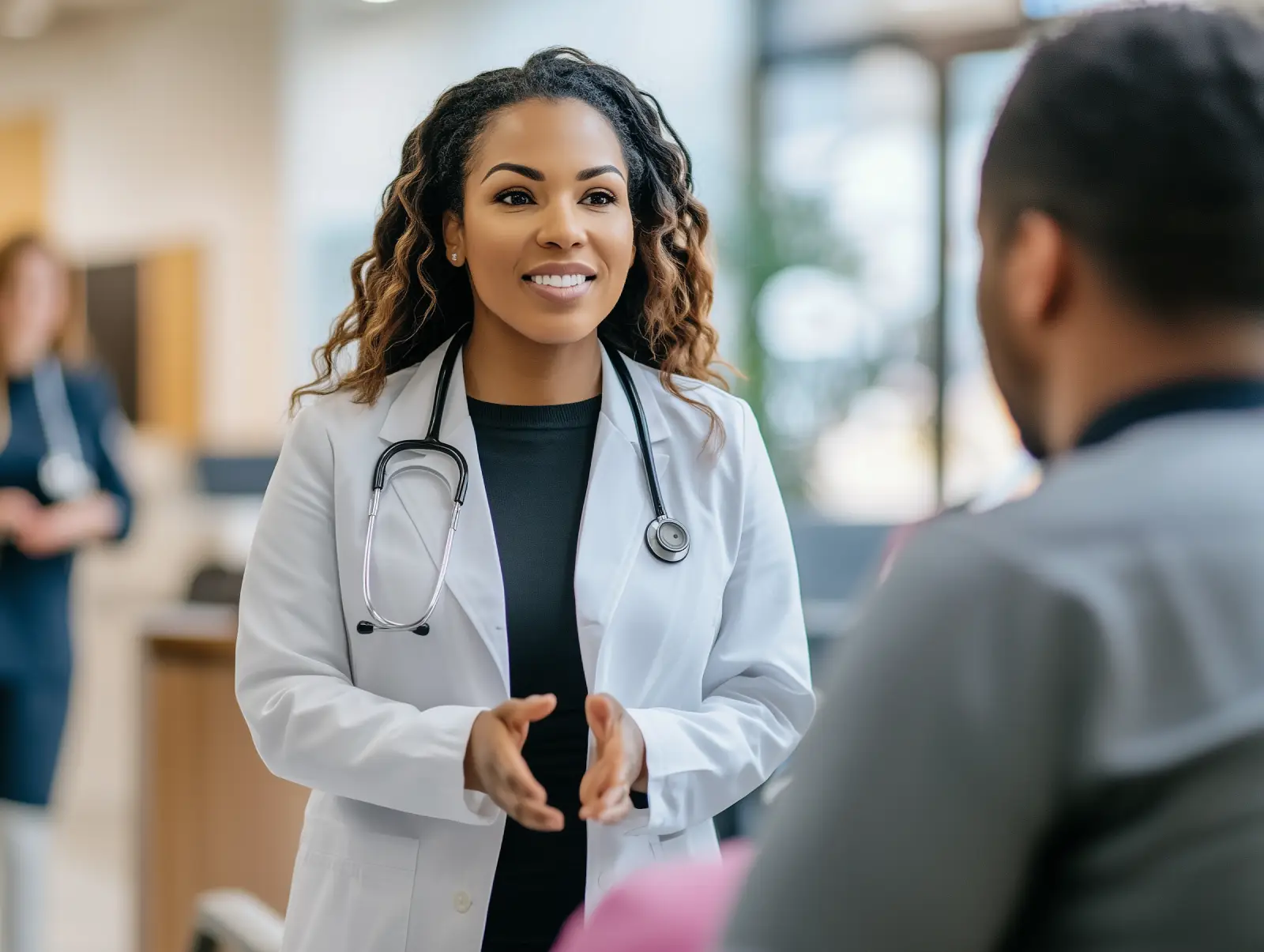 Doctor examining a patient during a health checkup