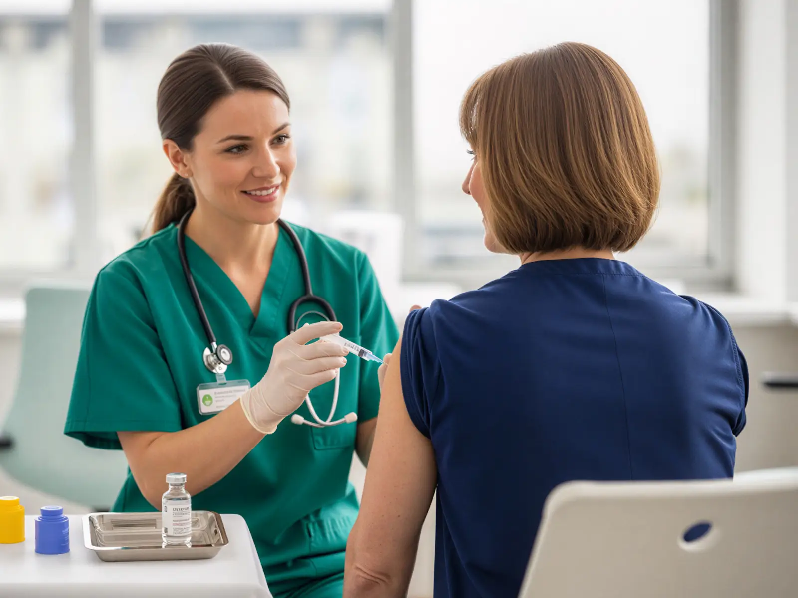 Nurse giving a vaccination
