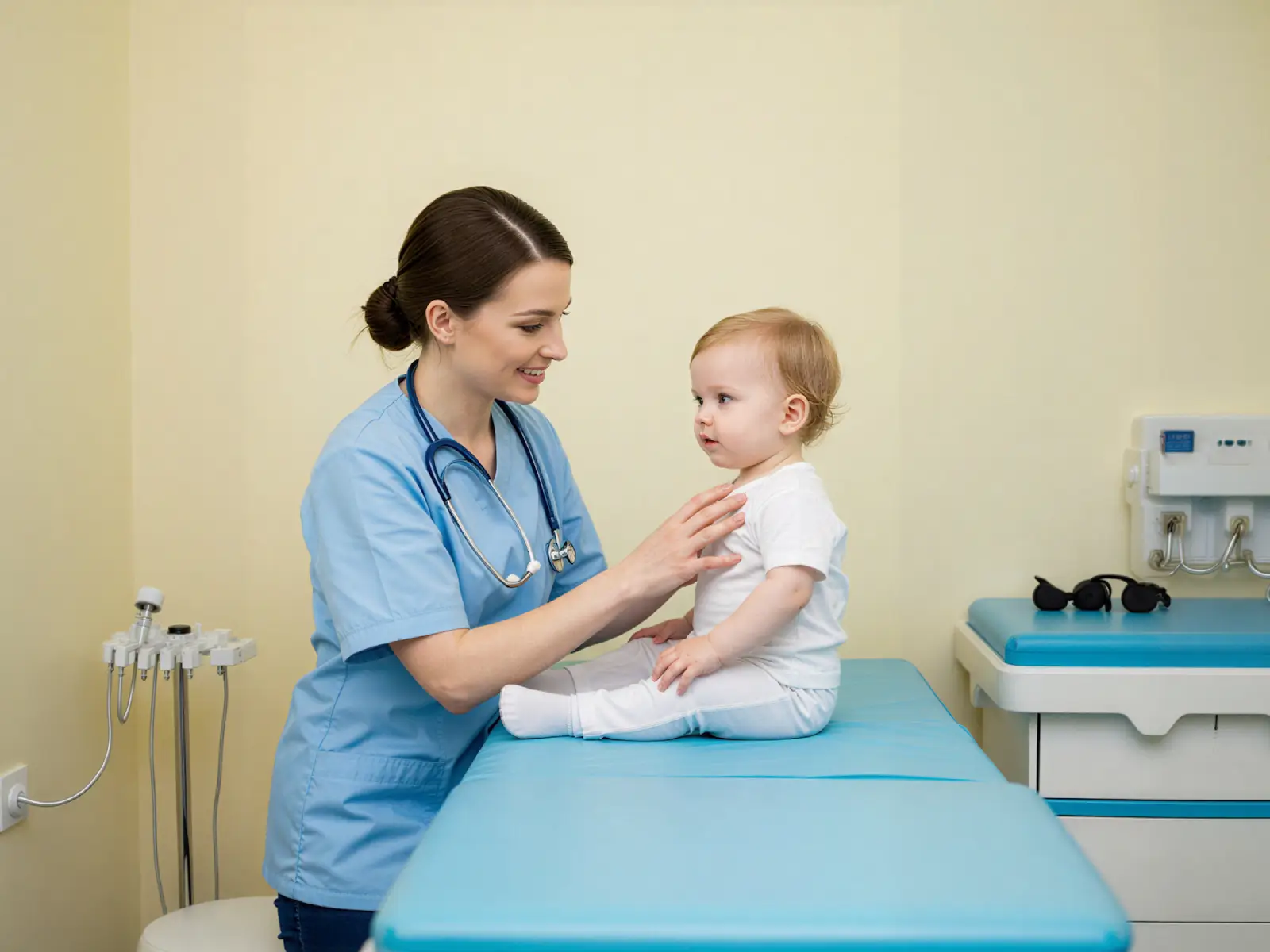 Family doctor speaking with a patient
