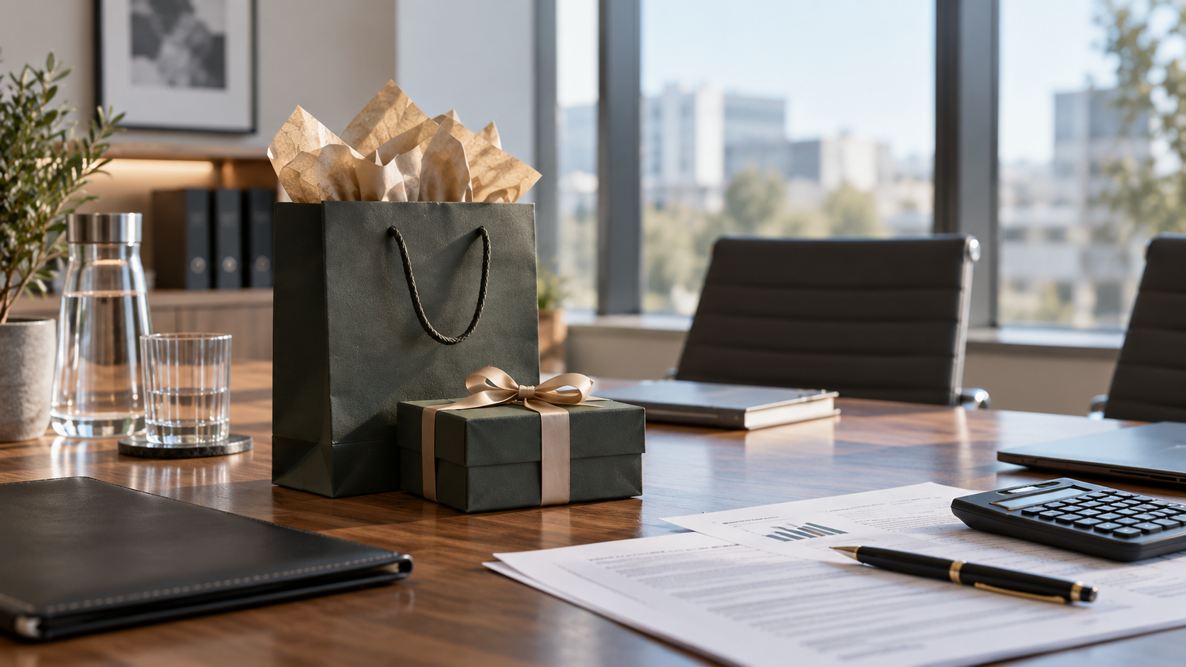 Elegante Geschenke im Konferenzraum