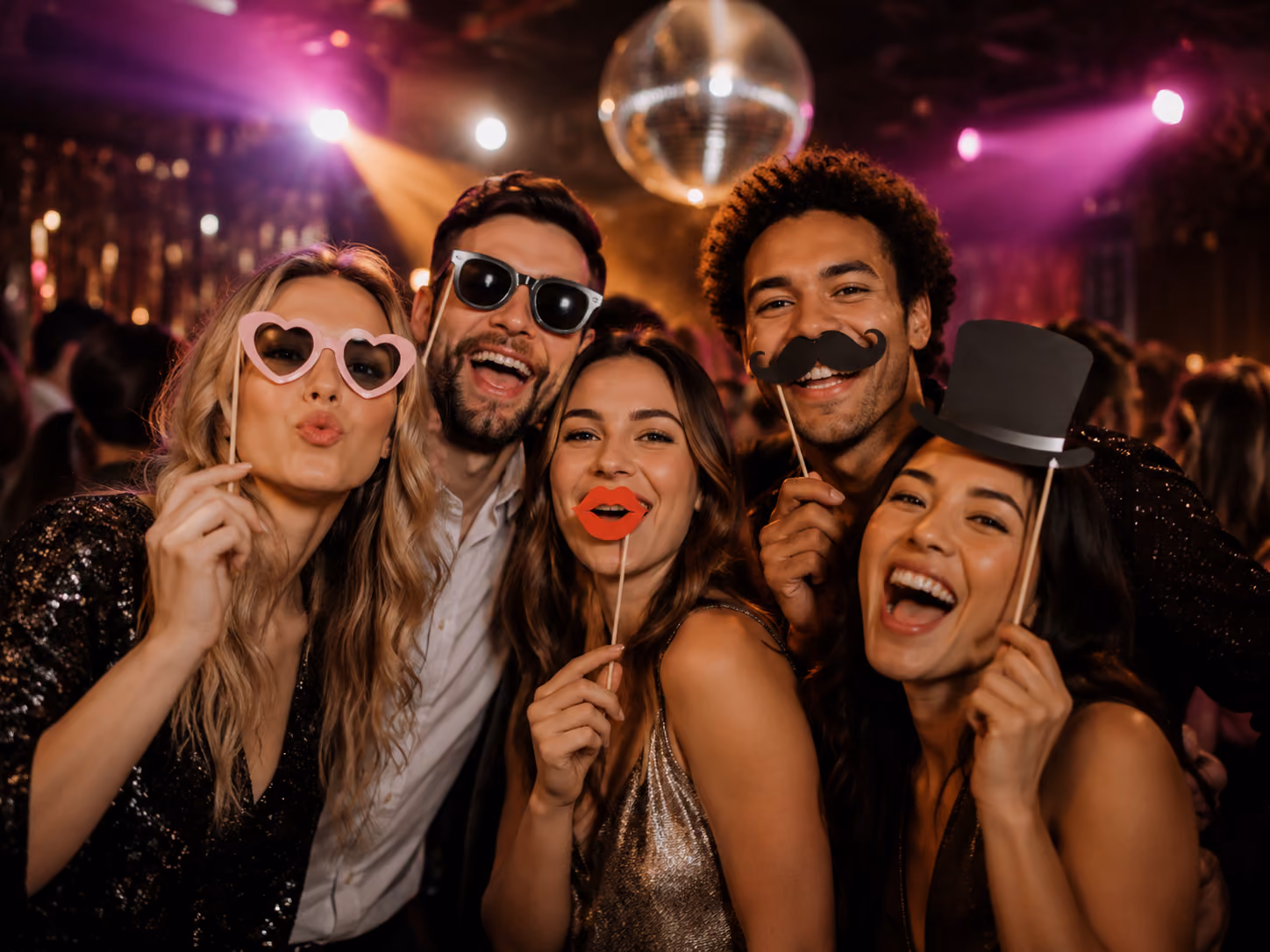 Fotobox-Szene bei einer Jubiläumsfeier