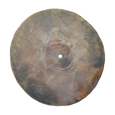 A raw B20 bronze Turkish cymbal blank