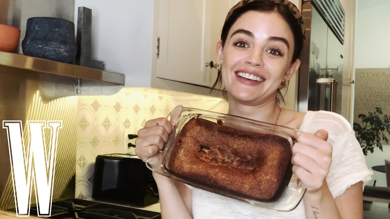 Baking Banana Bread #WithMe @LucyHale