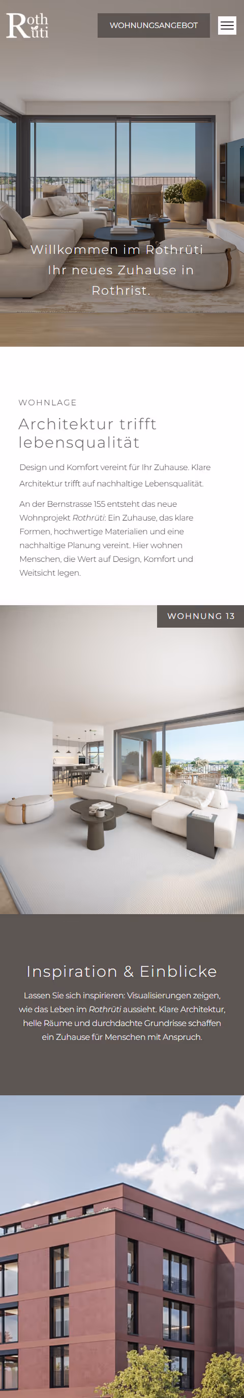 Seeblick Birrwil website — mobile view 1