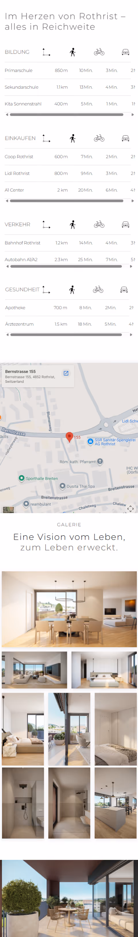 Seeblick Birrwil website — mobile view 3