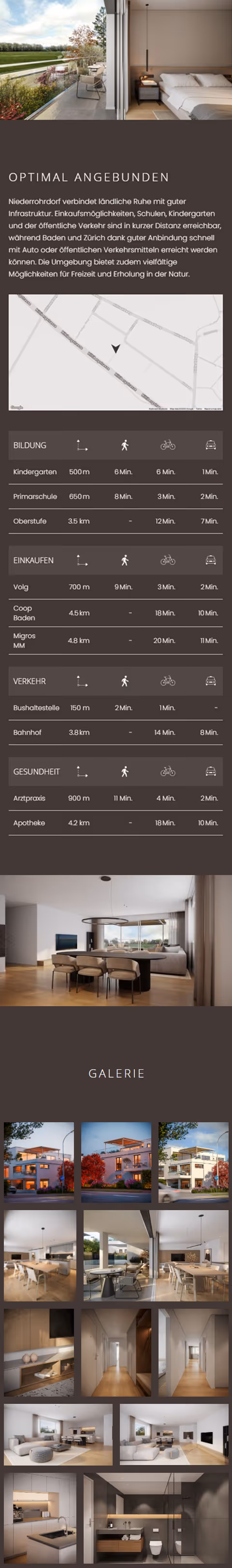 Seeblick Birrwil website — mobile view 2
