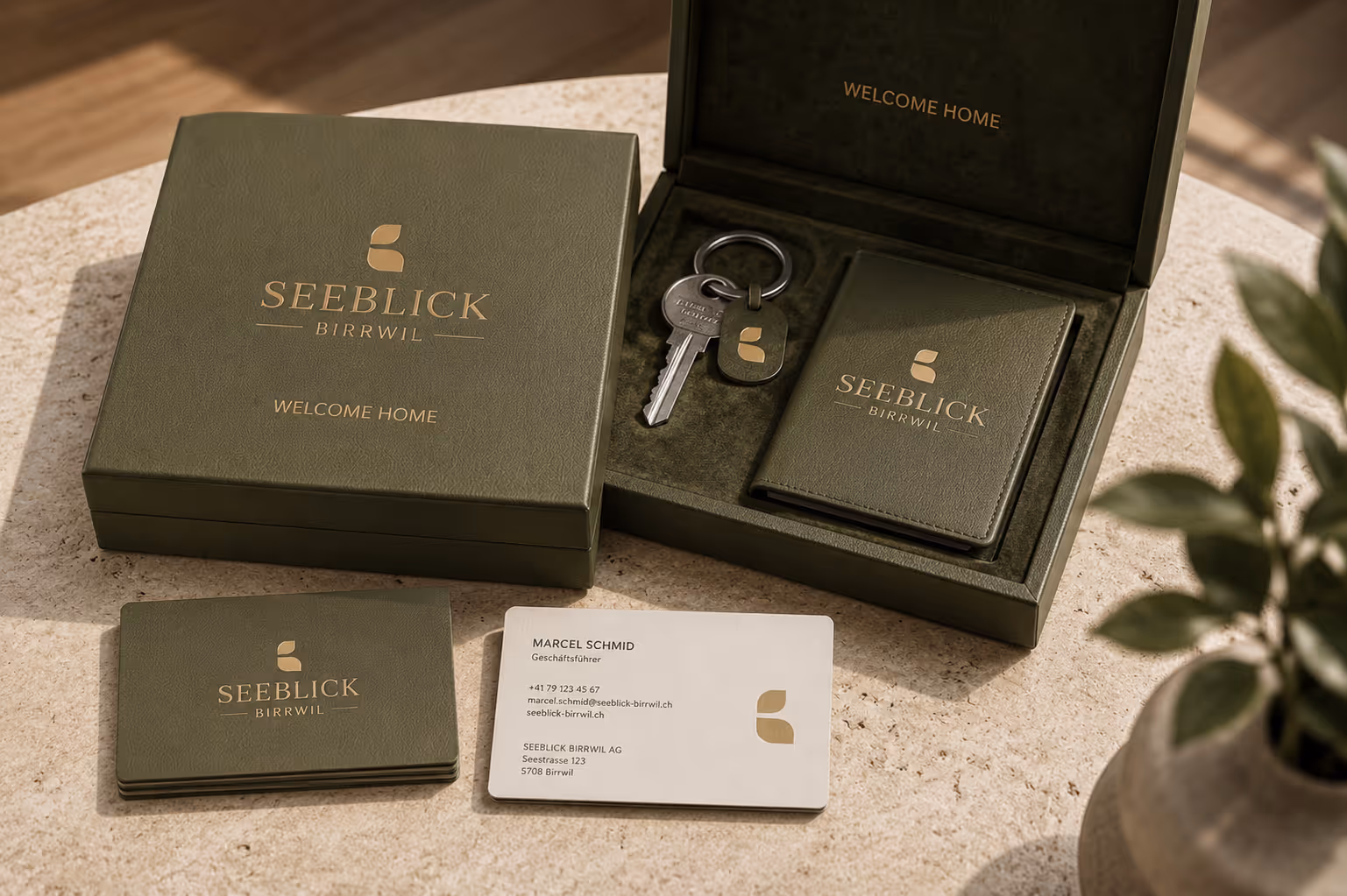 Folded brochure mockup