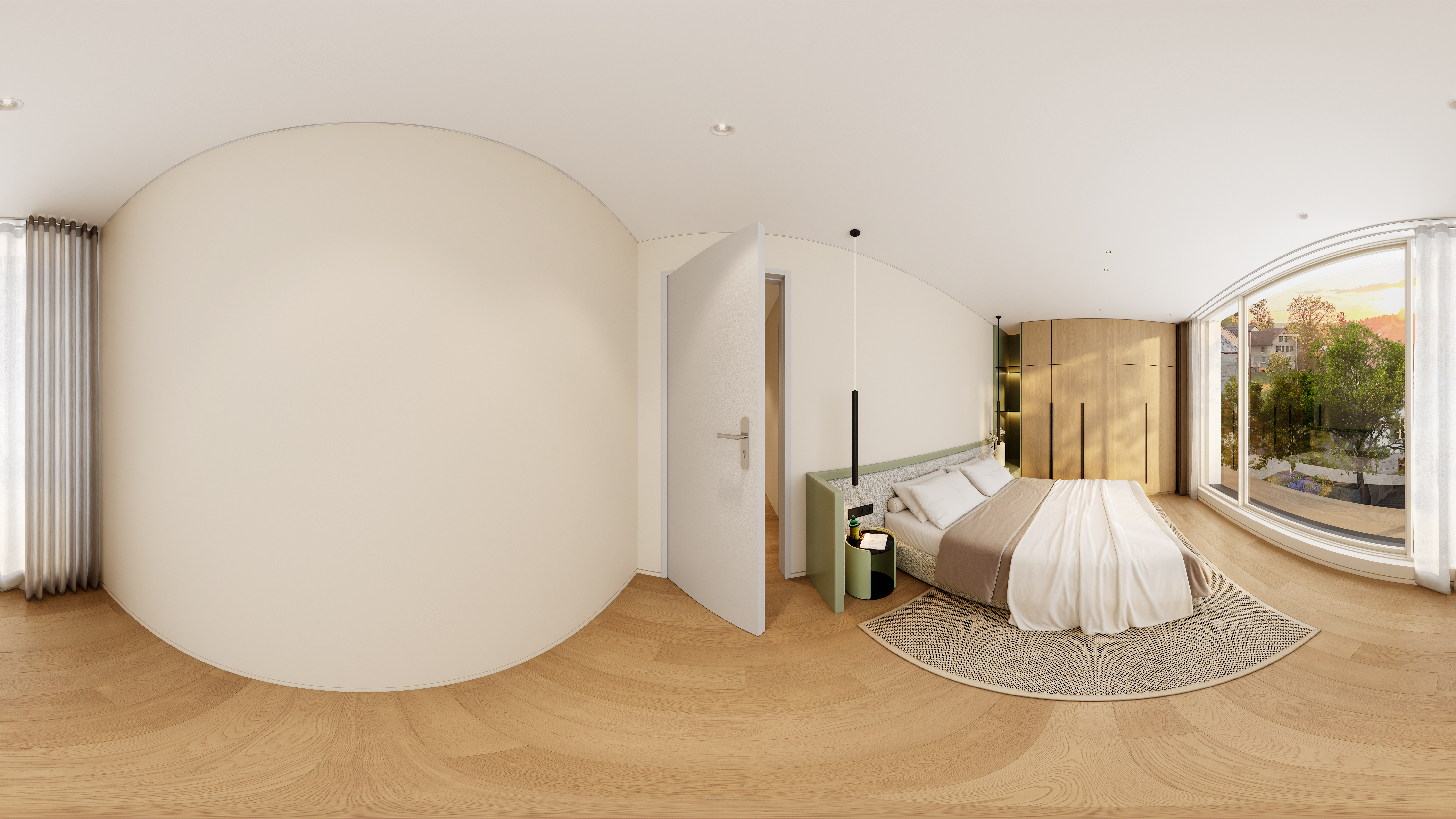 Dürrenäsch — Bedroom with green accents