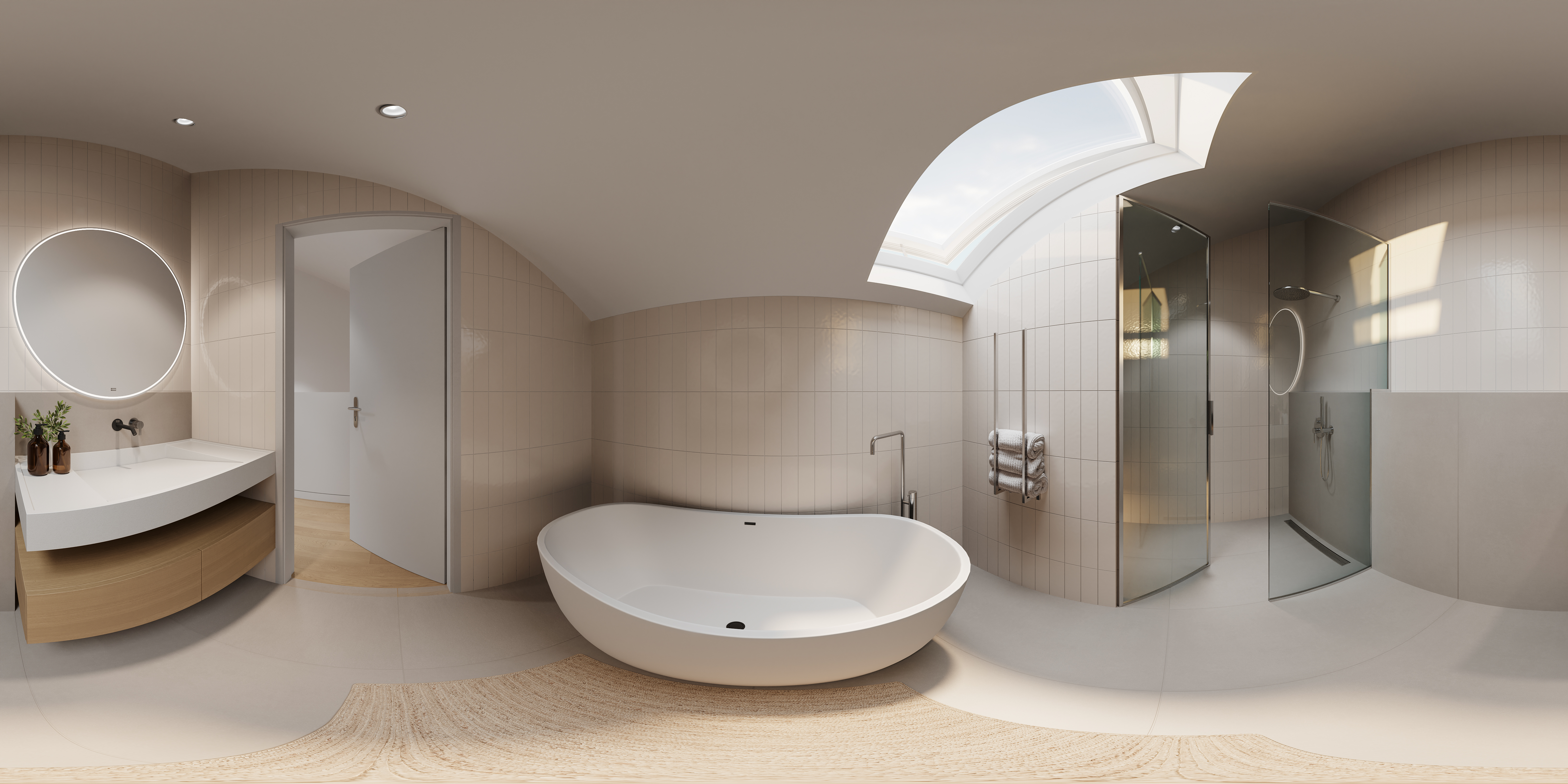 Stüsslingen — Bathroom beneath the skylight
