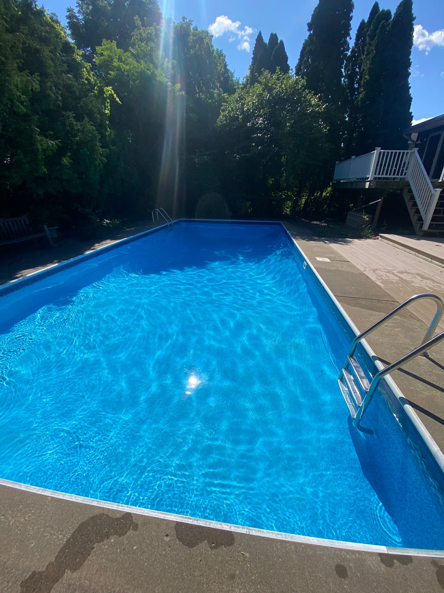 Backyard pool opened for the season by Queen City Pools