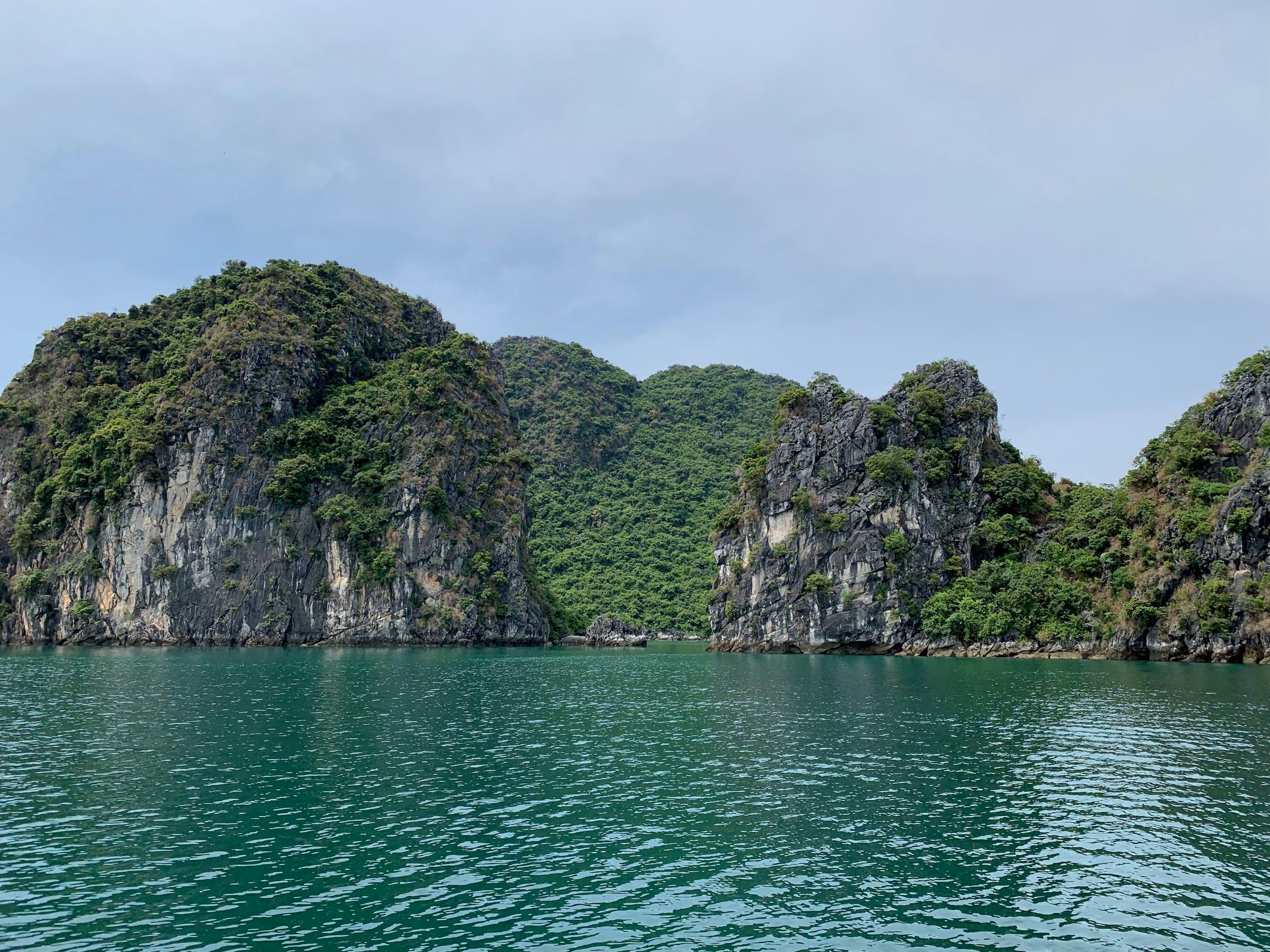 Islotes kársticos en la bahía de Ha Long, Vietnam