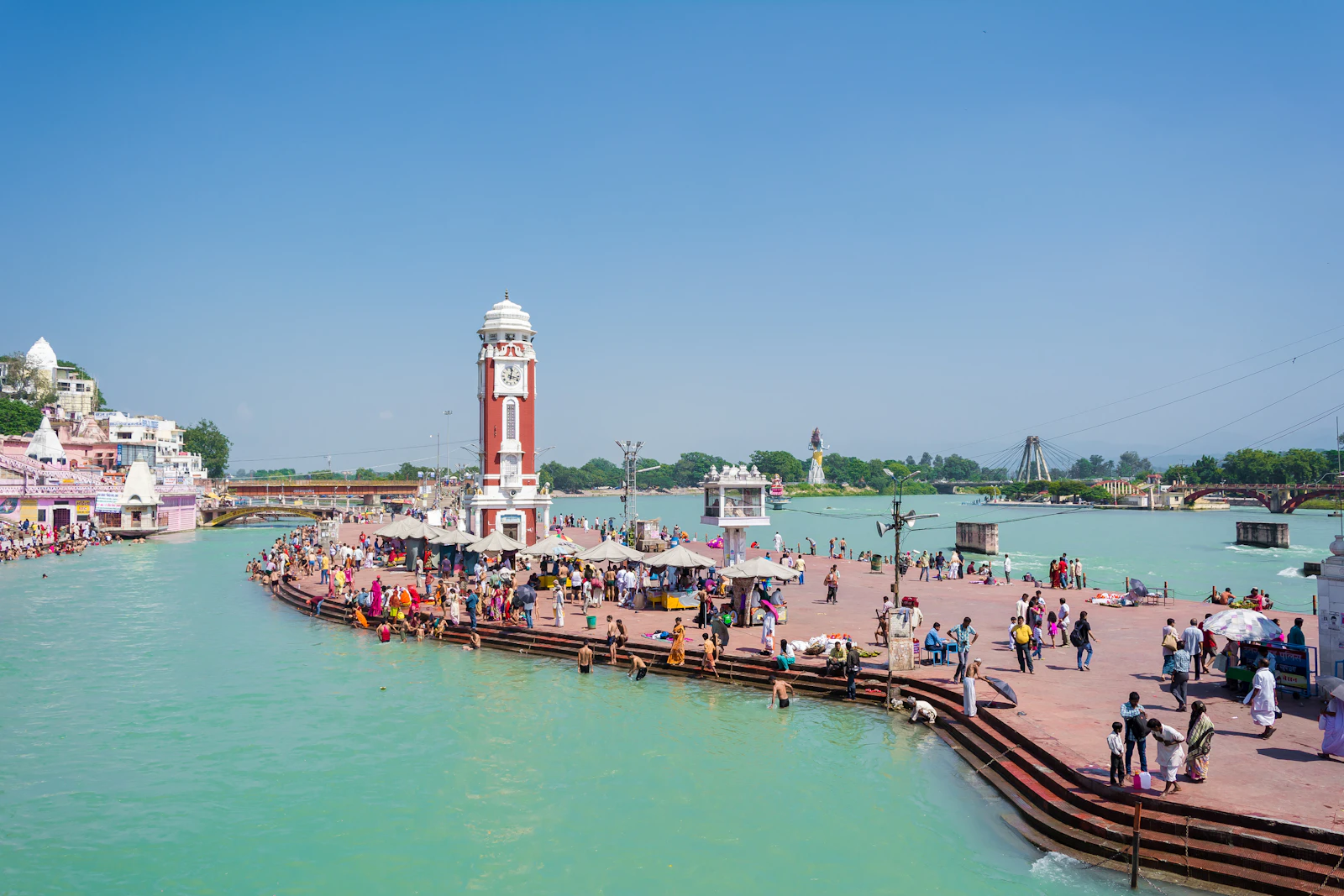 Orillas del Ganges en Haridwar, India