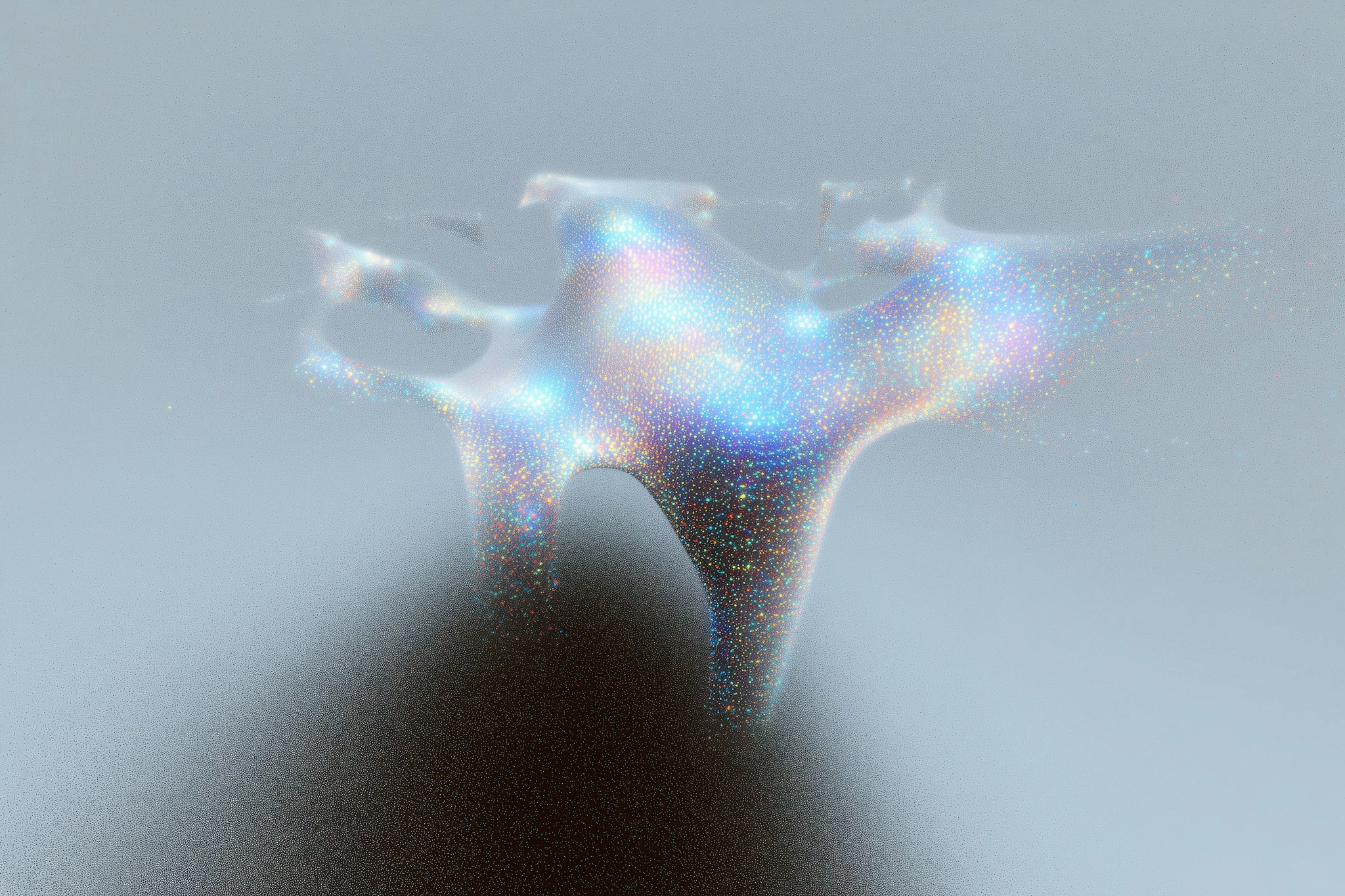Abstract 3D digital art representing creative web design collaboration
