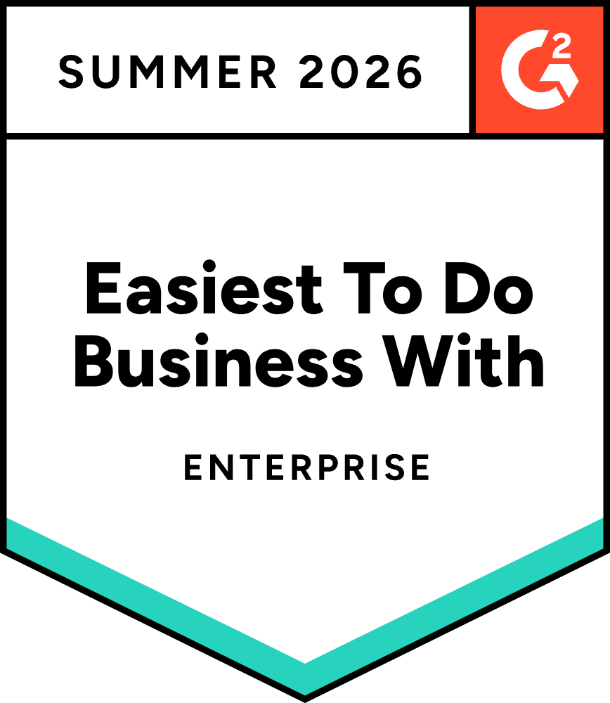G2 Easiest to Do Business With badge