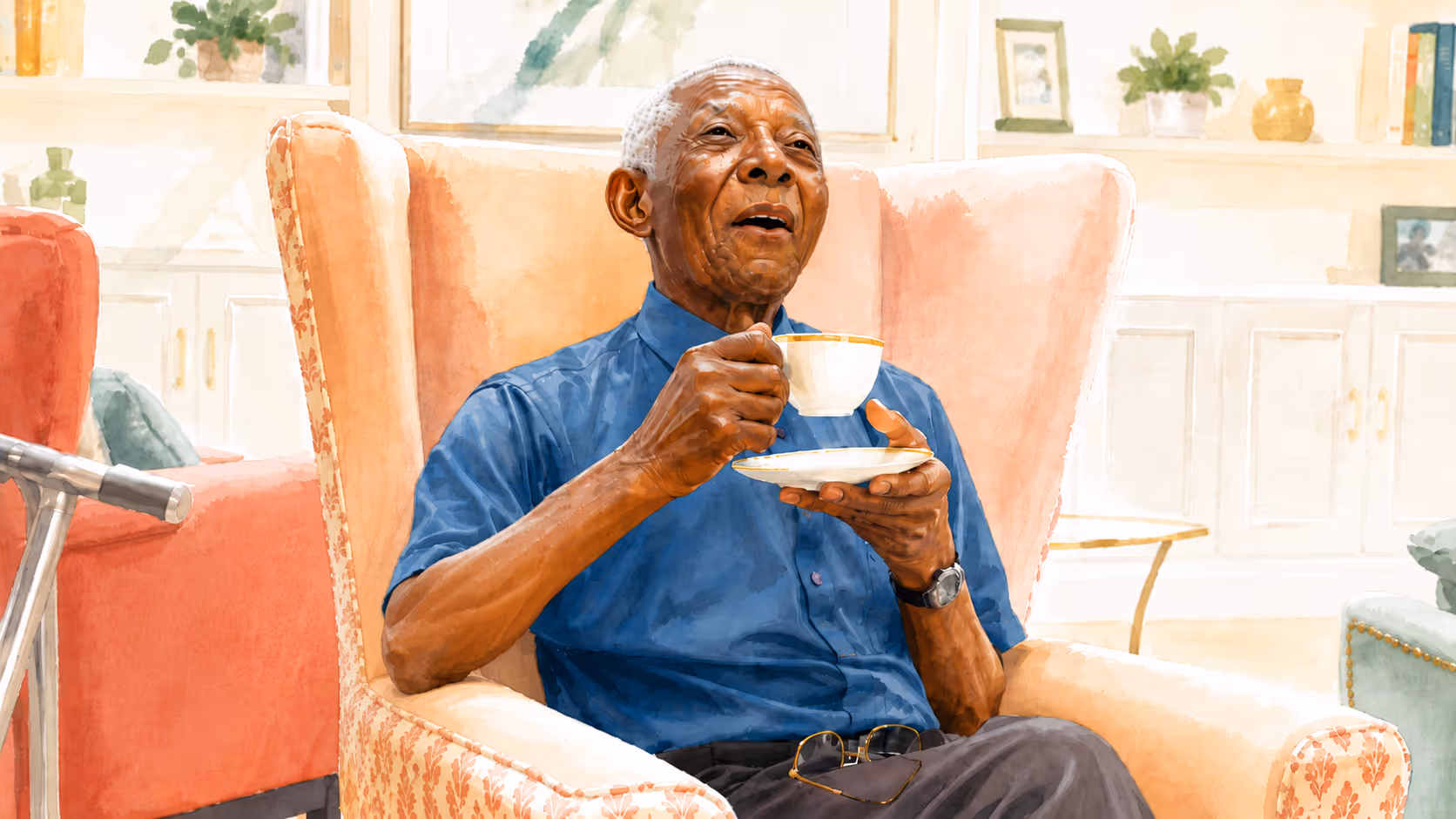 Resident enjoying their hobbies