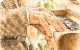 Playing piano