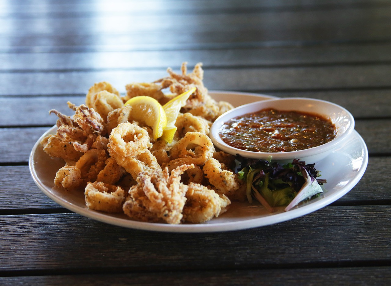 Fried calamari to start