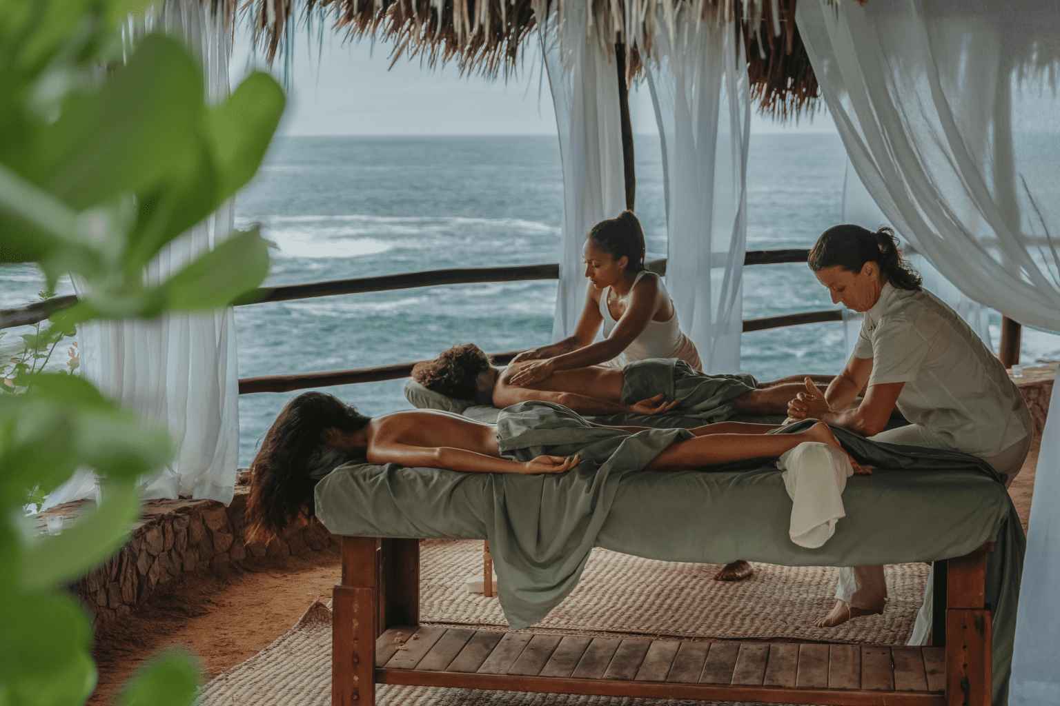 Massage by the ocean