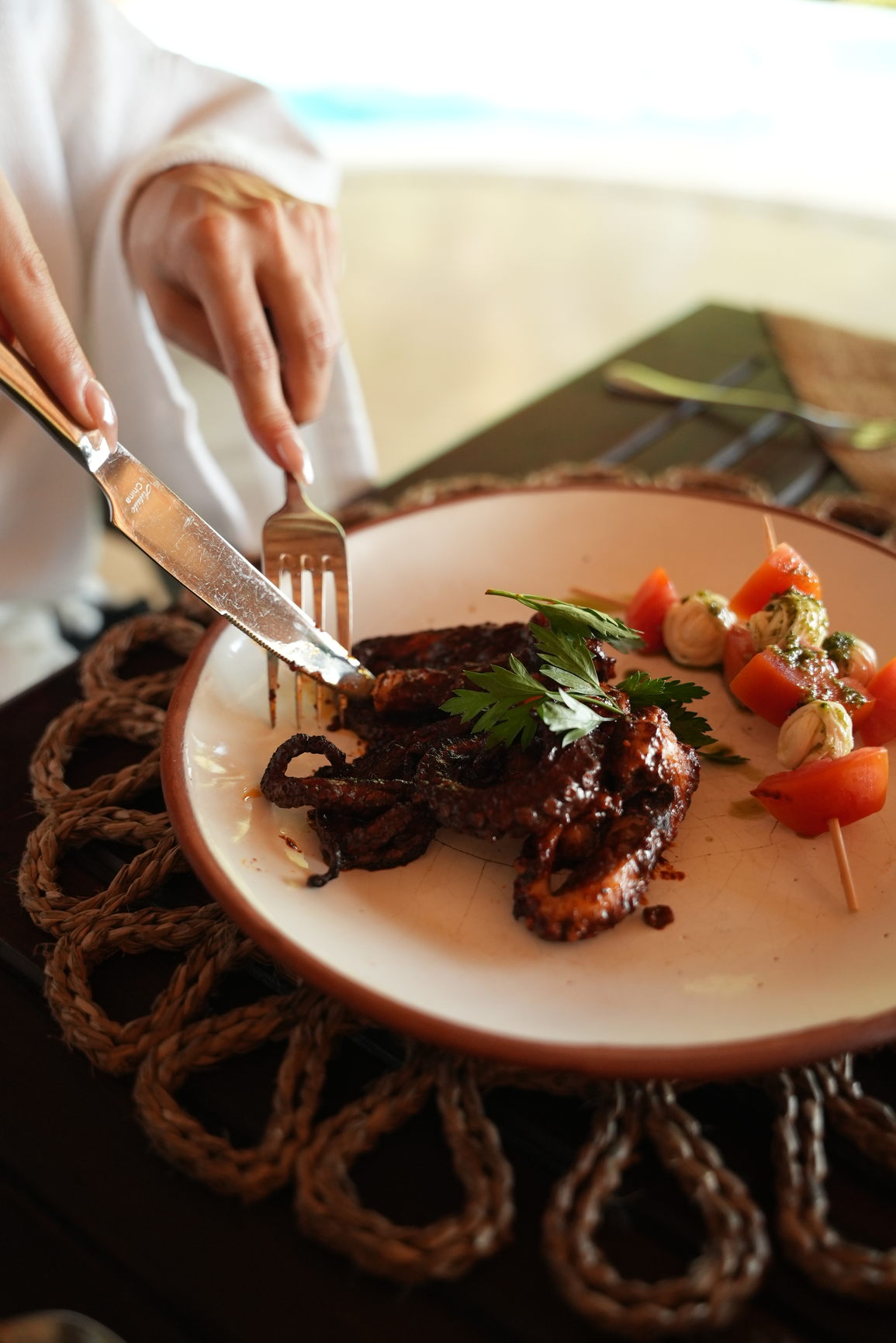 Grilled fish dish