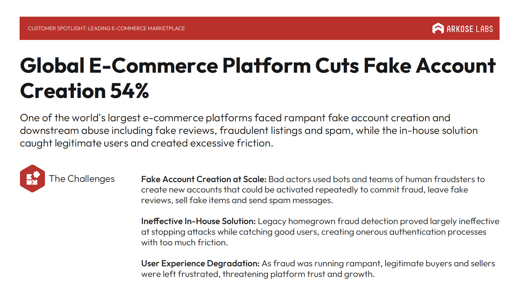Global E-Commerce Platform Cuts Fake Account Creation 54%