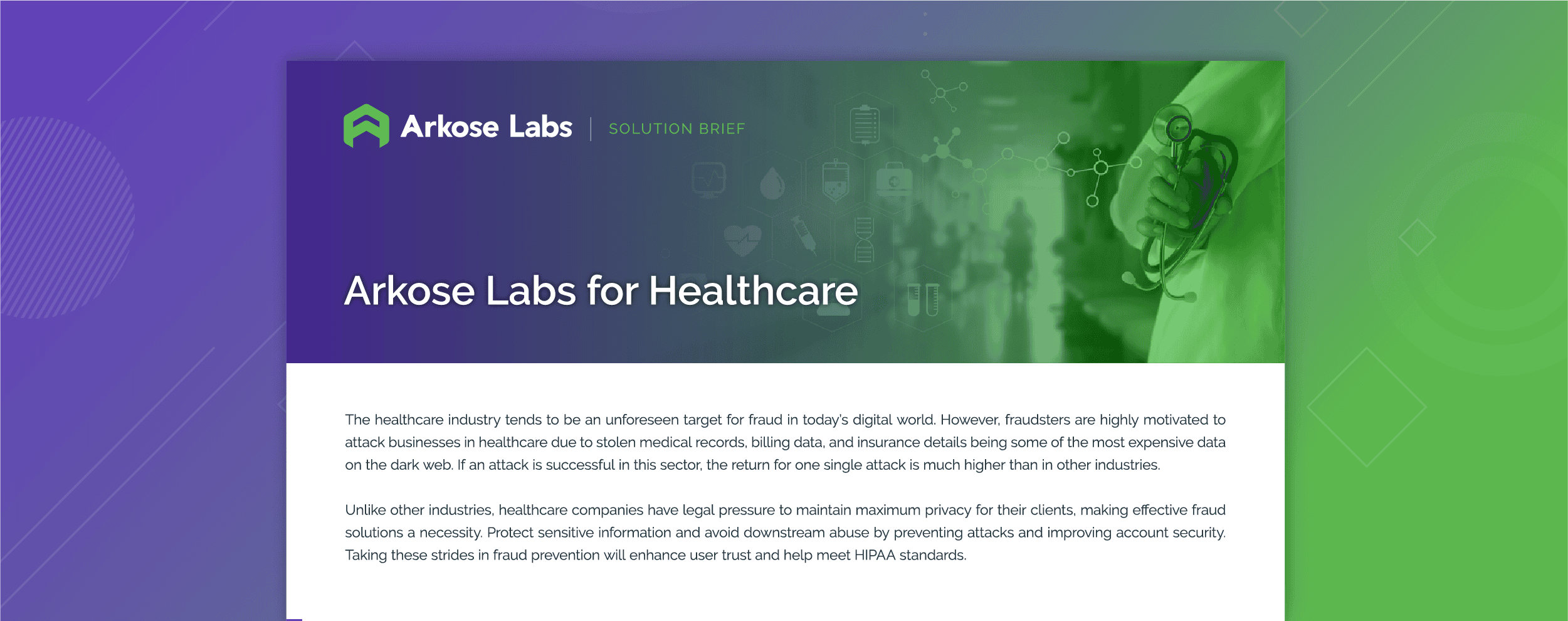 Arkose Labs for Healthcare