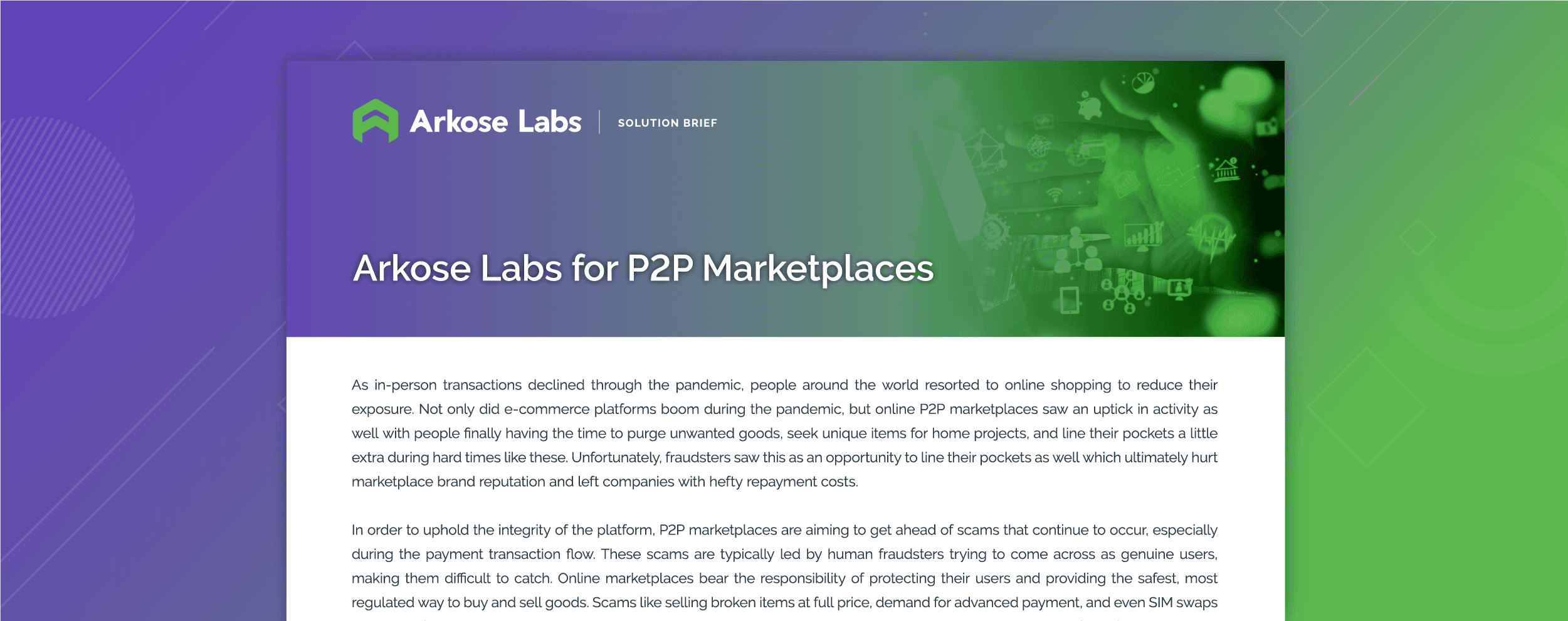 Arkose Labs for P2P Marketplaces