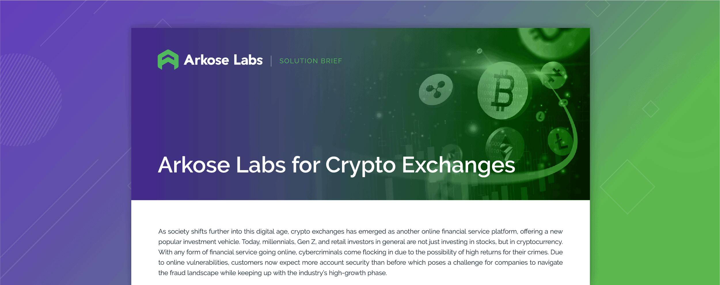 Arkose Labs for Crypto Exchanges