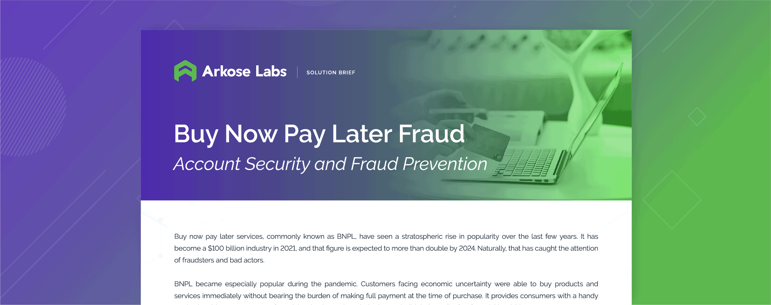 How to Manage Account Security in Buy Now Pay Later solution brief