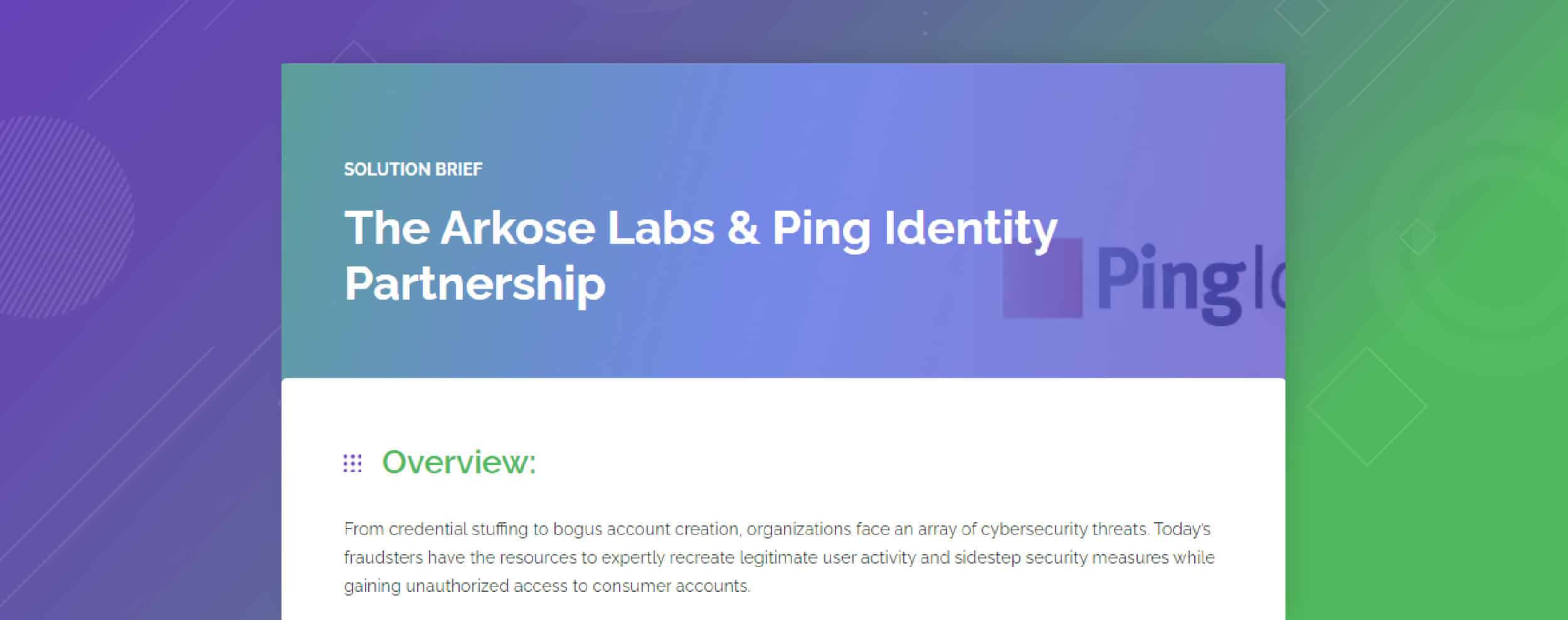 The Arkose Labs & Ping Identity Partnership