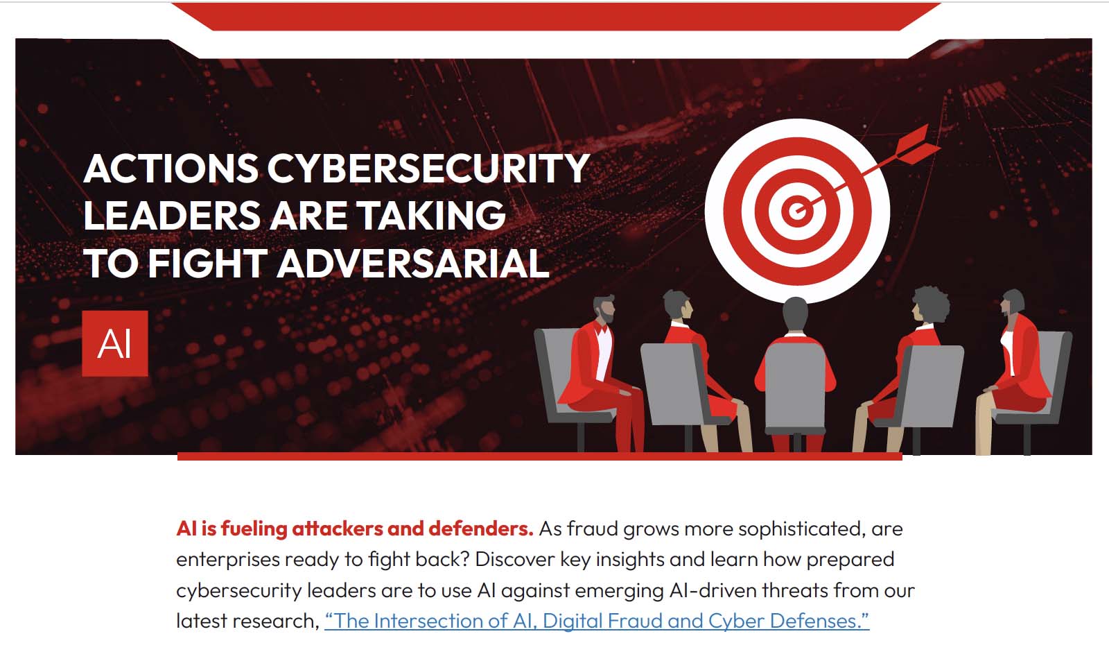 actions cybersecurity leaders take fight ai infographic cover image