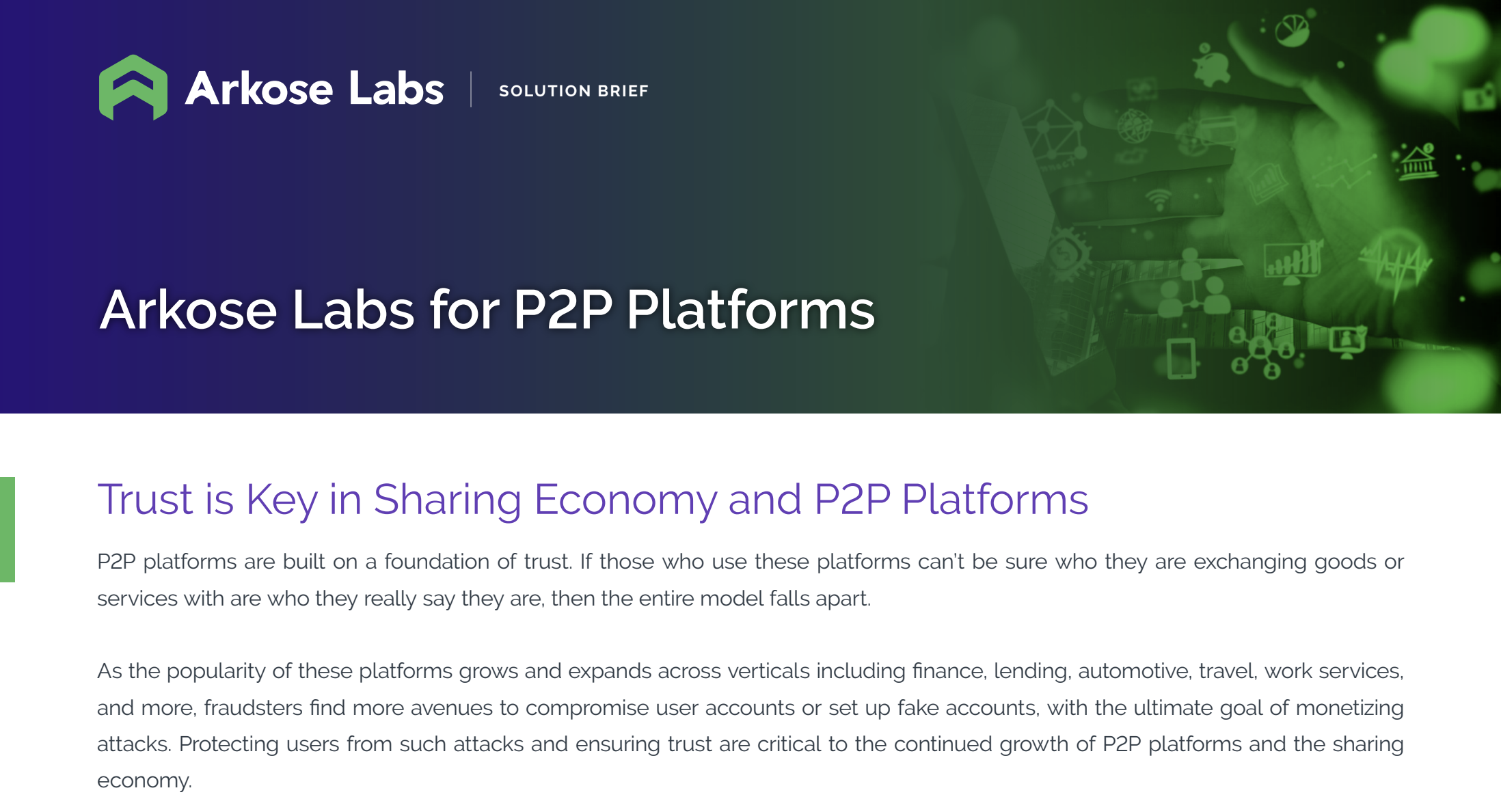 Arkose Labs for P2P Platforms