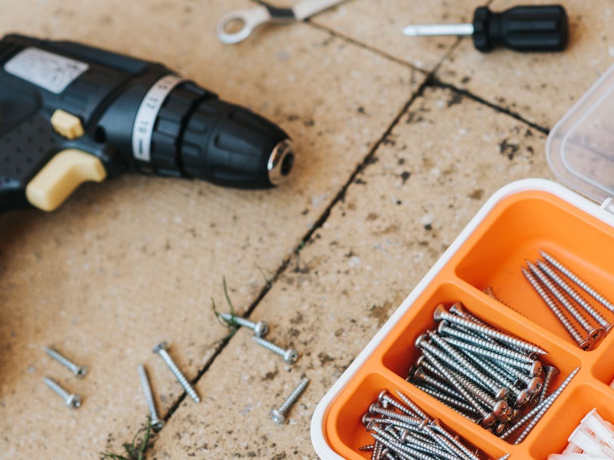Handyman — drill and hardware for home repairs