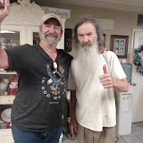 Mark Stevenson with Phil Robertson an American professional hunter, businessman and television personality on Duck Dynasty.