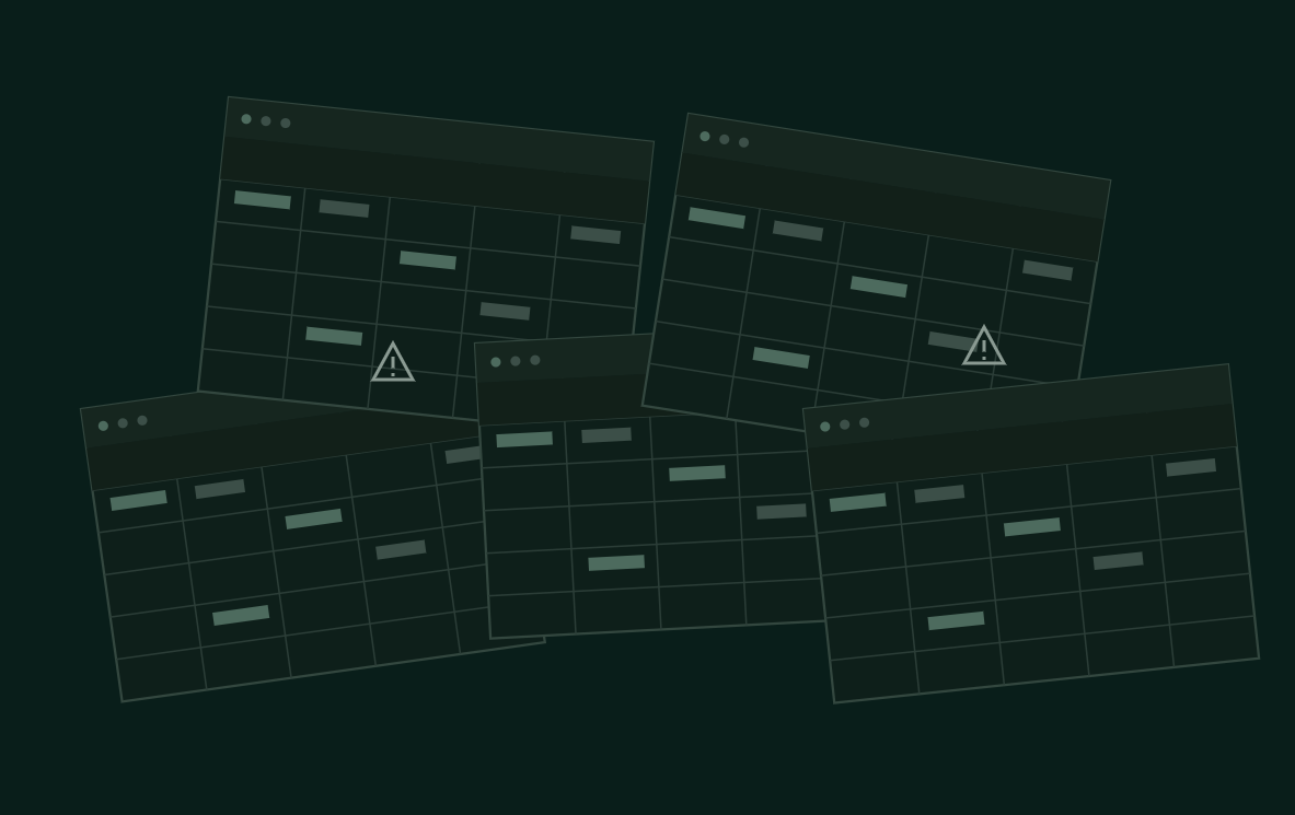 Before state showing a manually planned operational workflow