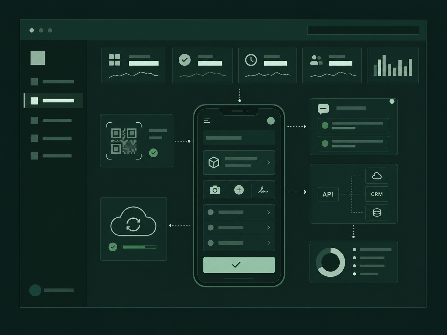 Interface d'un logiciel métier conçu par Stratos