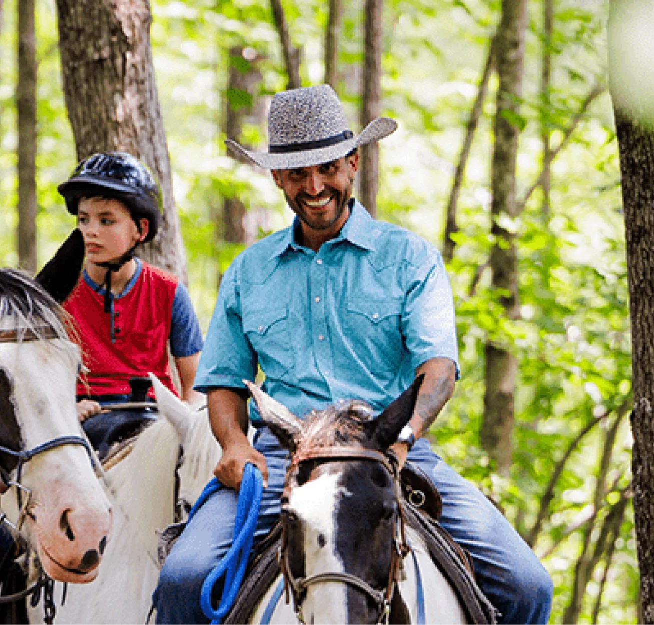 Joeseph Musicaro riding a horse on his ranch in Suffolk Virginia
