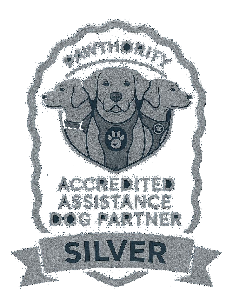 Pawthority Silver Tier Accredited Assistance Dog Partner Badge