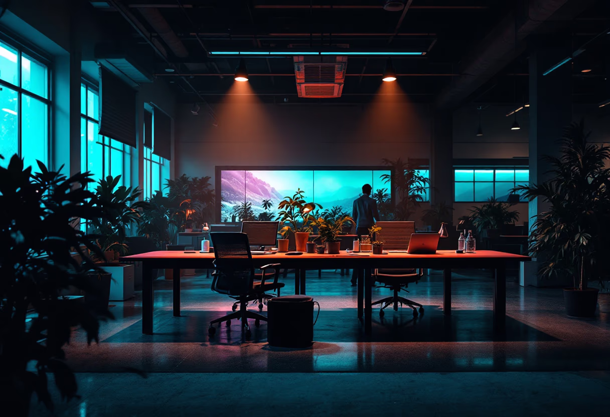 [background image] image of team working together in office (for a agricultural services)