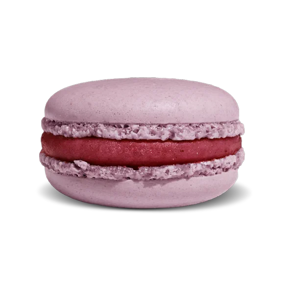 Macaron cassis cœur myrtille Maison Derollier