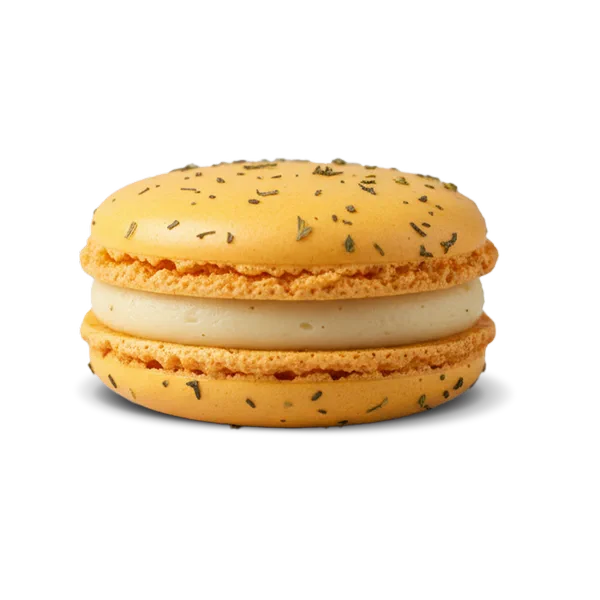 Macaron thé vert cœur mangue