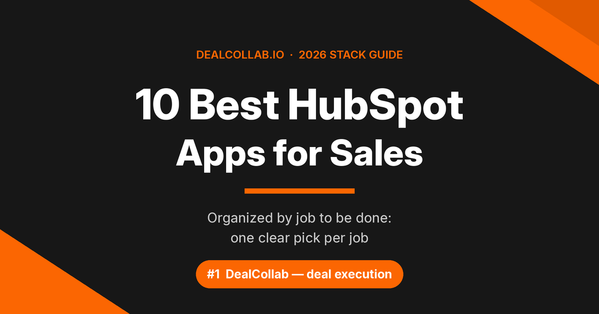 Best HubSpot apps for sales teams 2026 organized by job