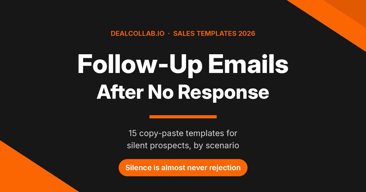 Follow up email after no response 15 sales templates 2026