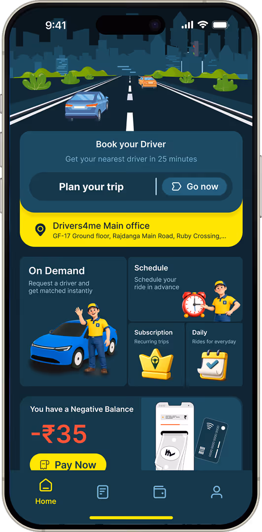 Mobile app interface design