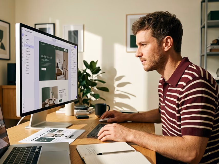 Developer working on a website build