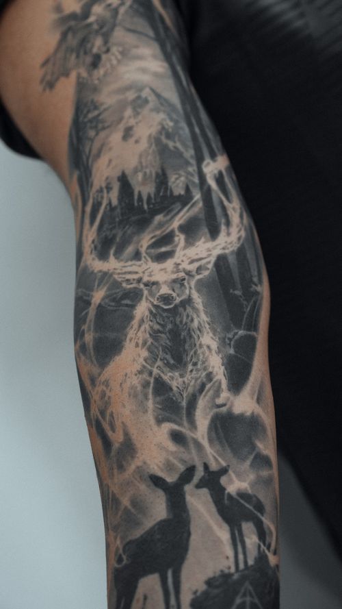 Bavarian Forest & Patronus Sleeve · Full Arm