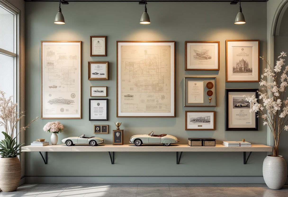 image of dealership history wall
