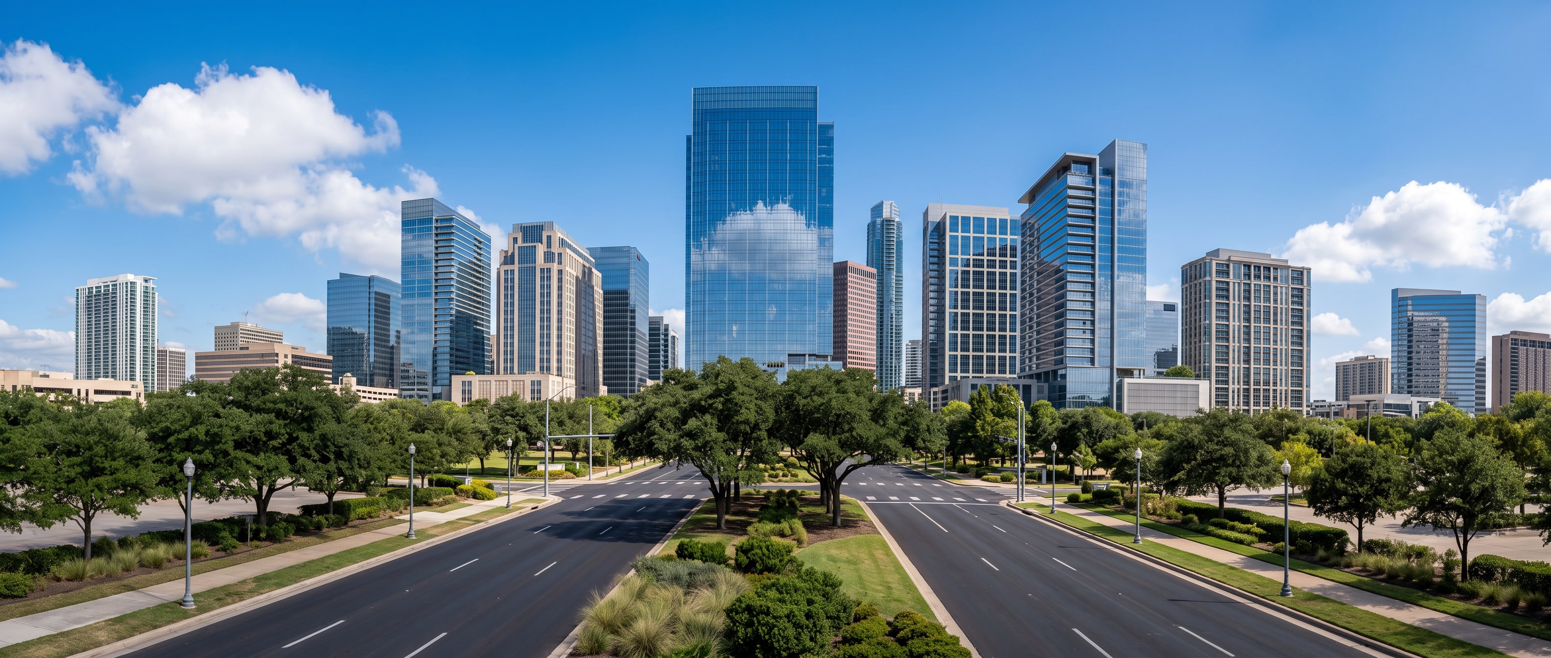 Texas commercial business district skyline