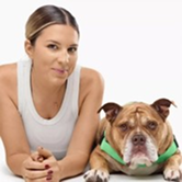 Sandra and her dog.