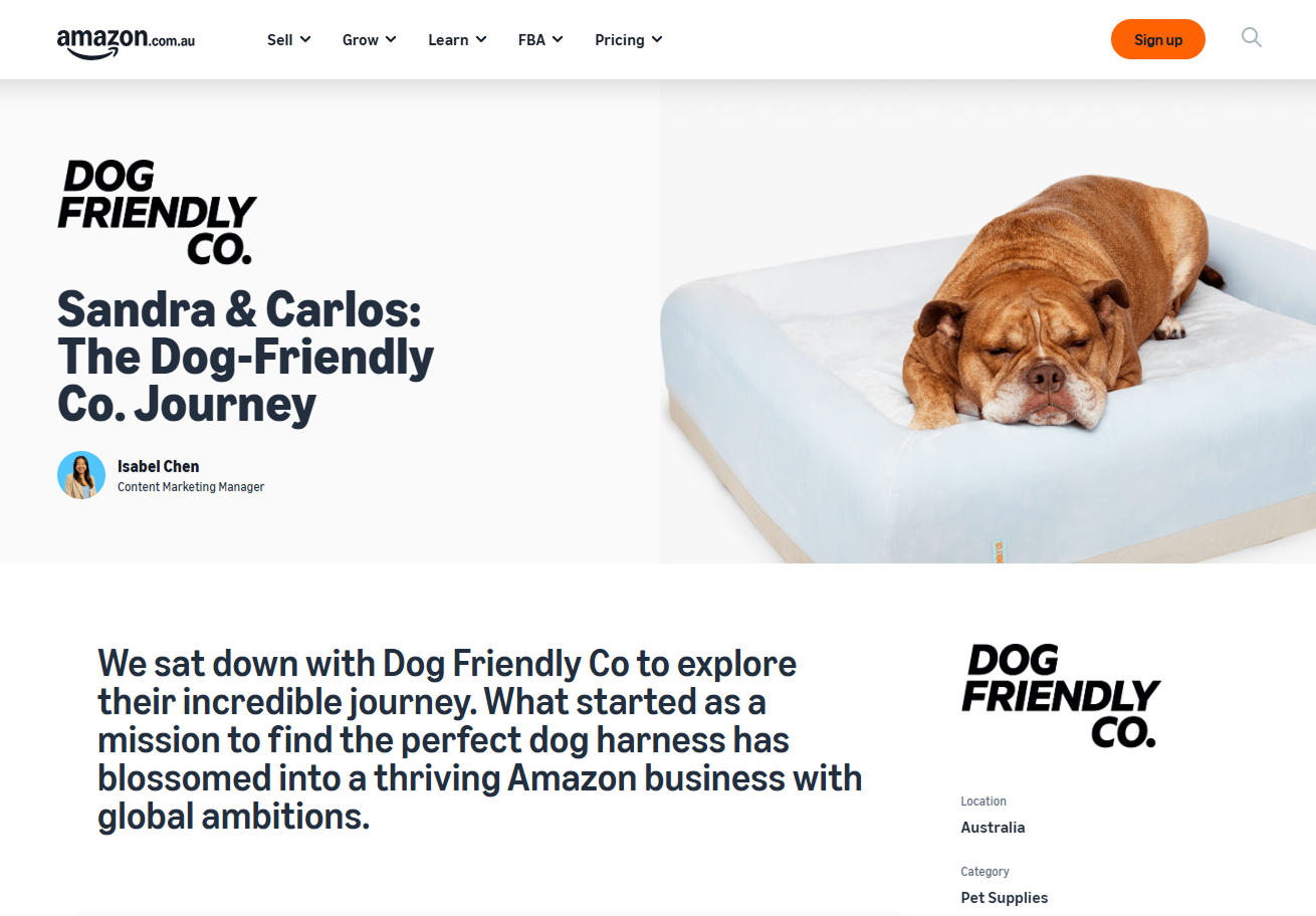 Amazon website case study.
