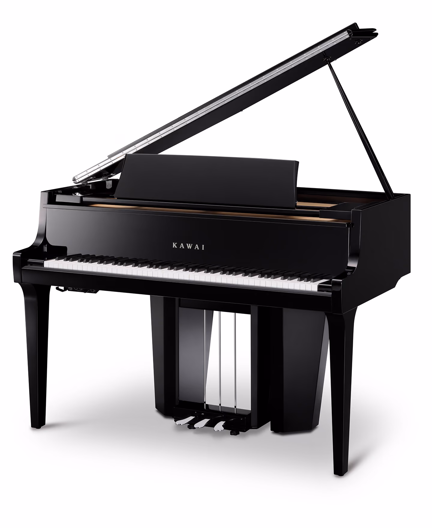 Front view of Kawai NV12 hybrid piano.